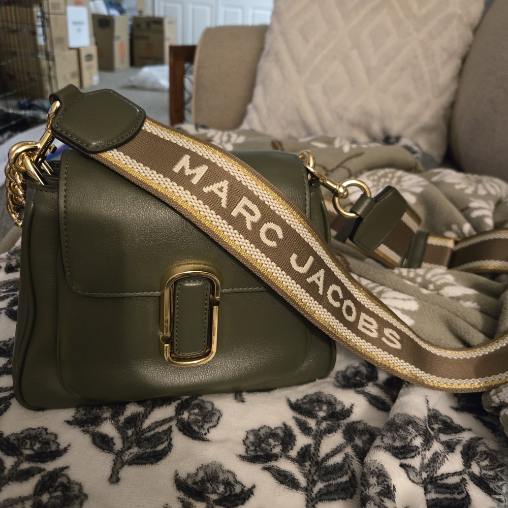 Marc Jacobs Olive Crossbody Bag with Gold Hardware
